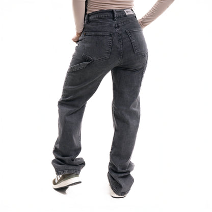 Jean dama CARPINTERO NEGRO WASH