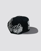 Gorra pergamino RAIDERS NEGRA lado