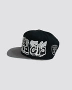 Gorra pergamino RAIDERS NEGRA lado derecho