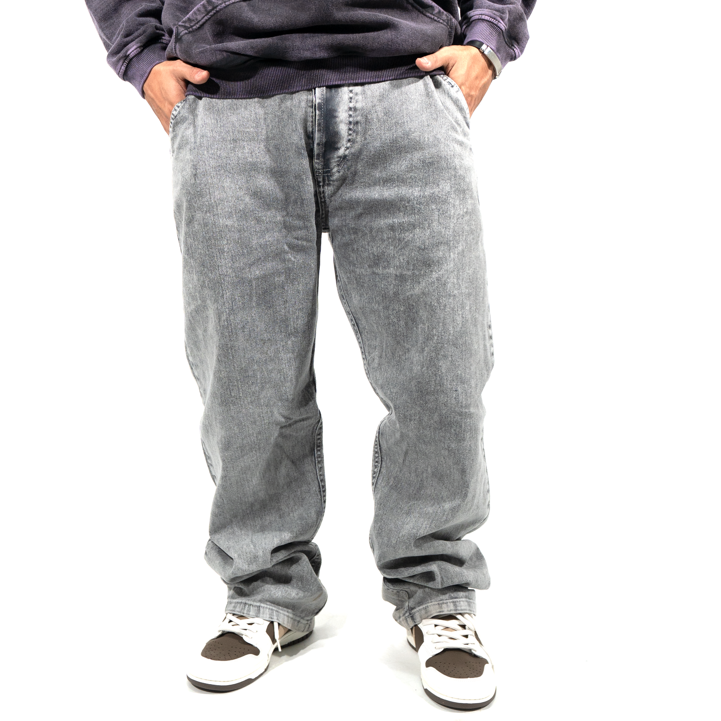 JEANS BAGGY GRIS PERLA