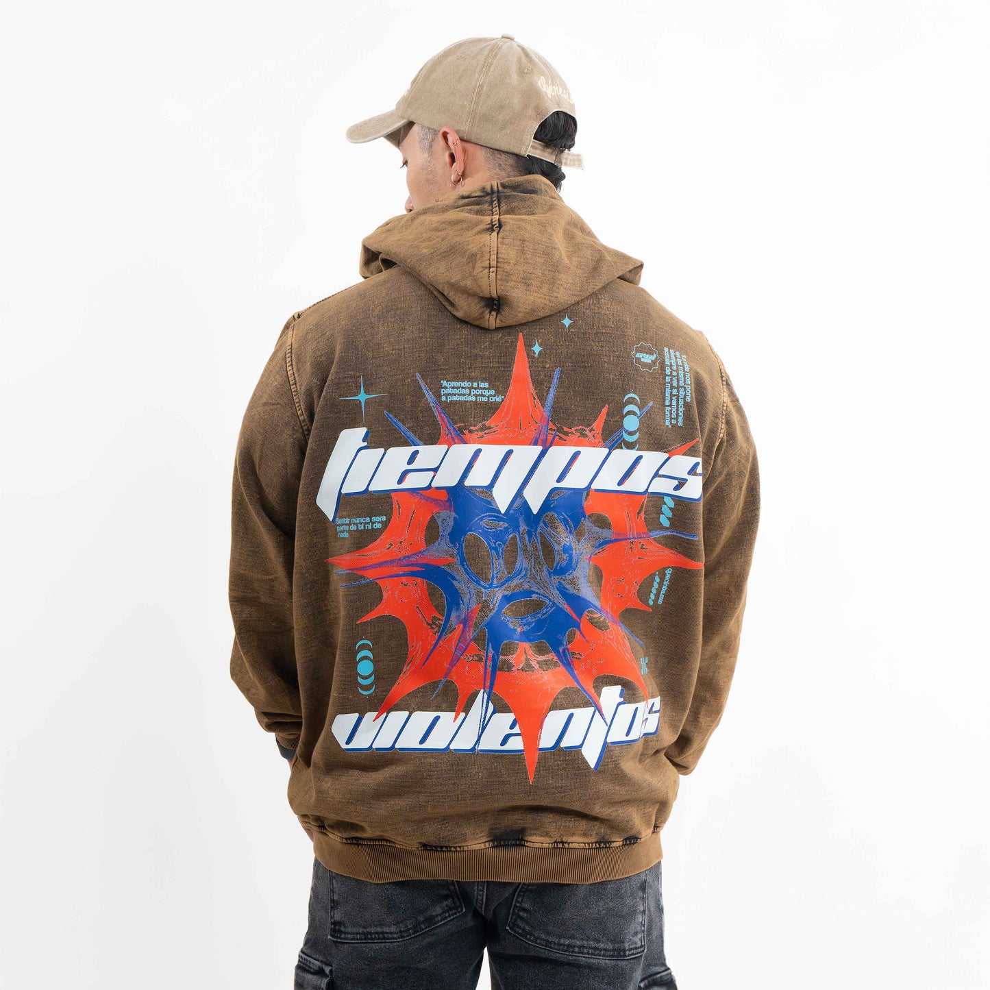 Hoodie  TIEMPOS VIOLENTOS COBRE WASH