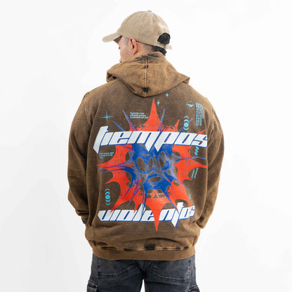 Hoodie  TIEMPOS VIOLENTOS COBRE WASH
