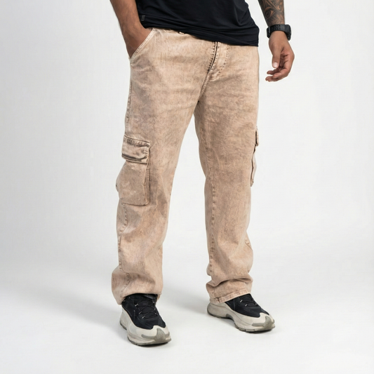 JEAN  CARGO 2  BOLSILLOS COBRE ACID WASH