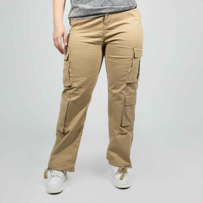 PANTALON CARGO EN DRILL BEIGE