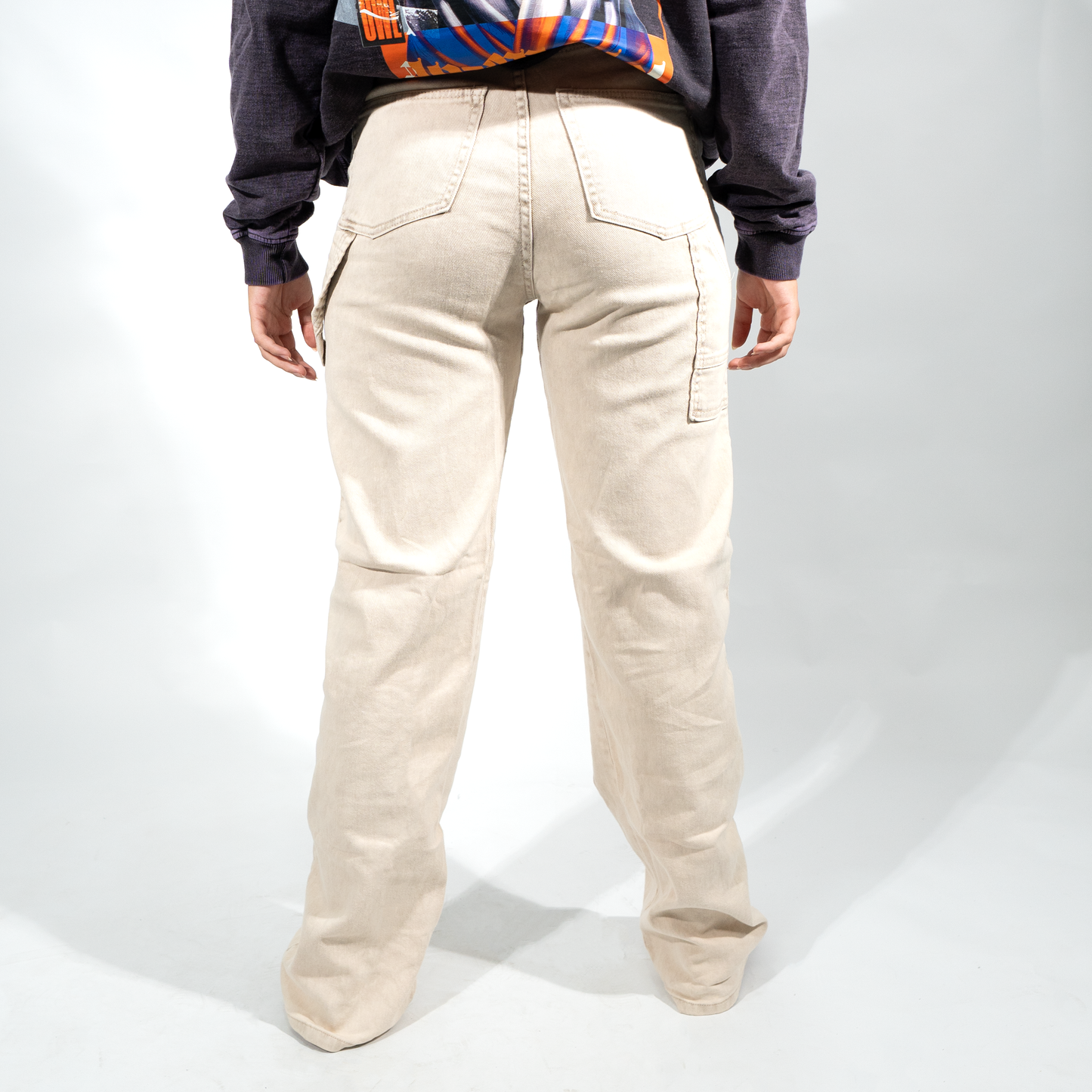 JEAN DAMA CARPINTERO ACID WASH BEIGE CLARO