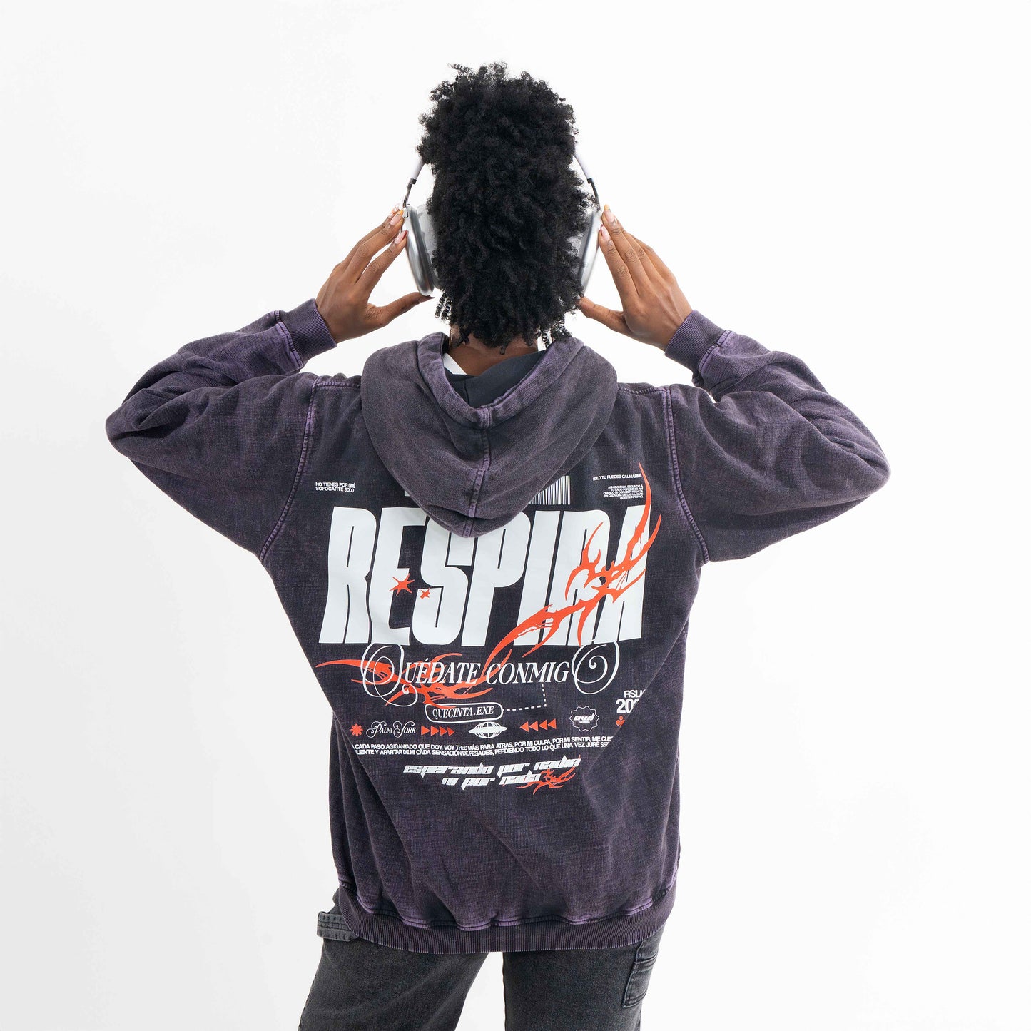 Hoodie  RESPIRA  MORADO WASH