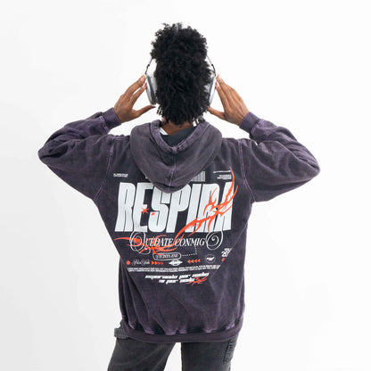 Hoodie  RESPIRA  MORADO WASH