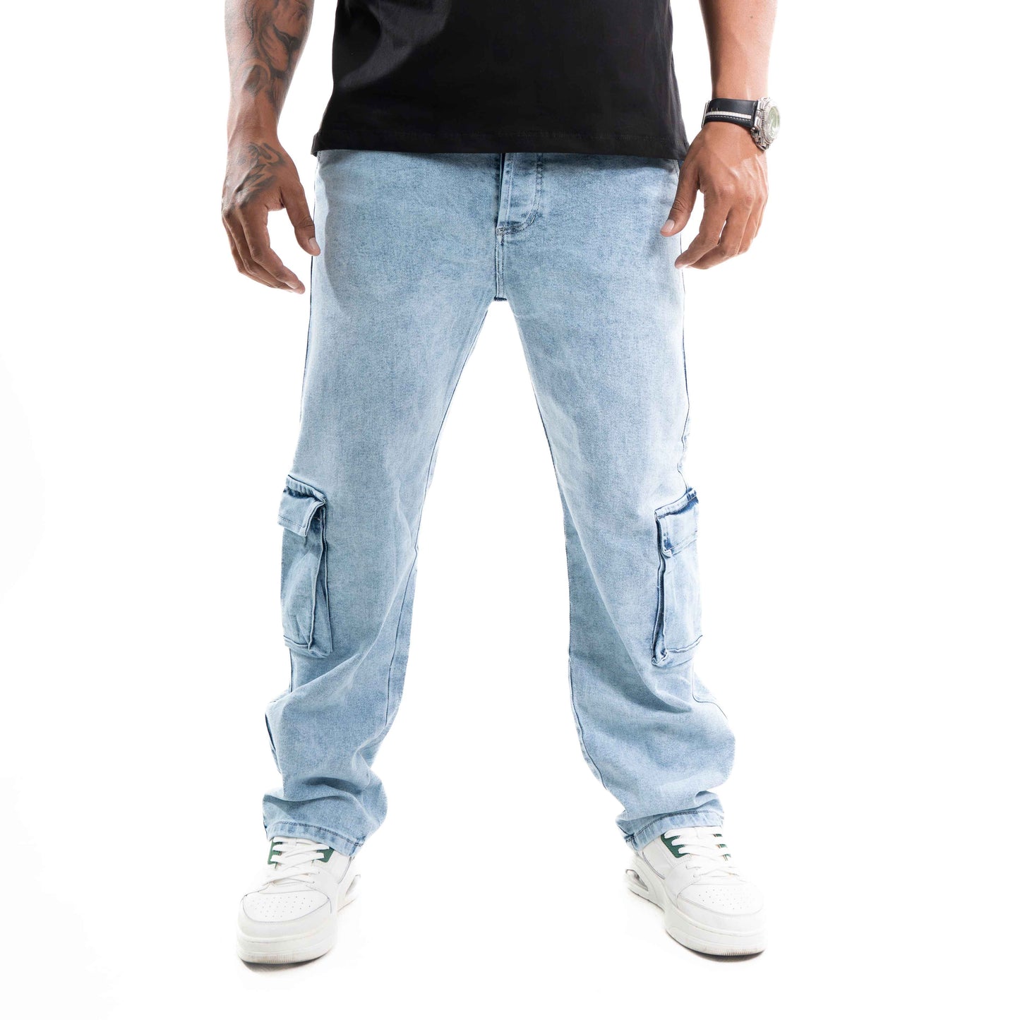 JEAN CARGO  AZUL CLARO