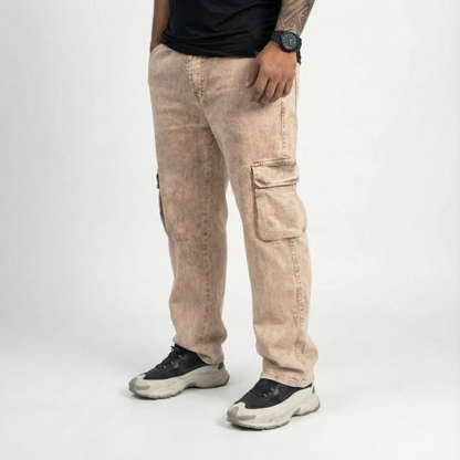 JEAN  CARGO 2  BOLSILLOS COBRE ACID WASH