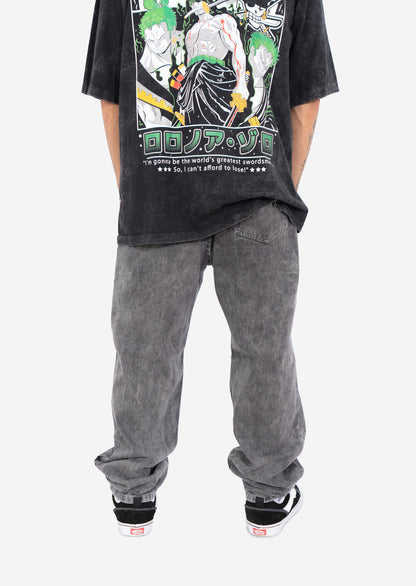 PANTALON BAGGY GRIS CON ROTOS