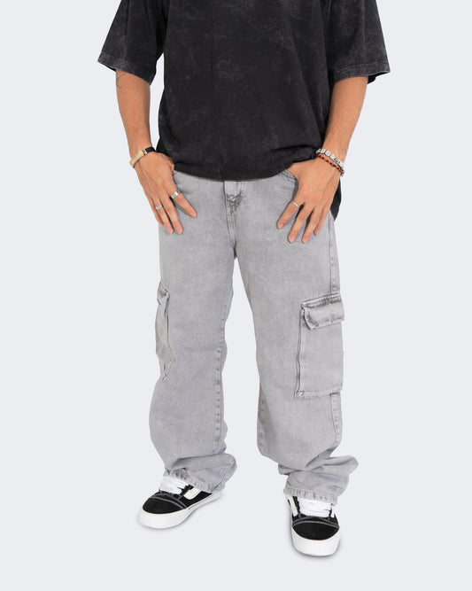 JEAN CARGO GRIS CLARO ZAIBER
