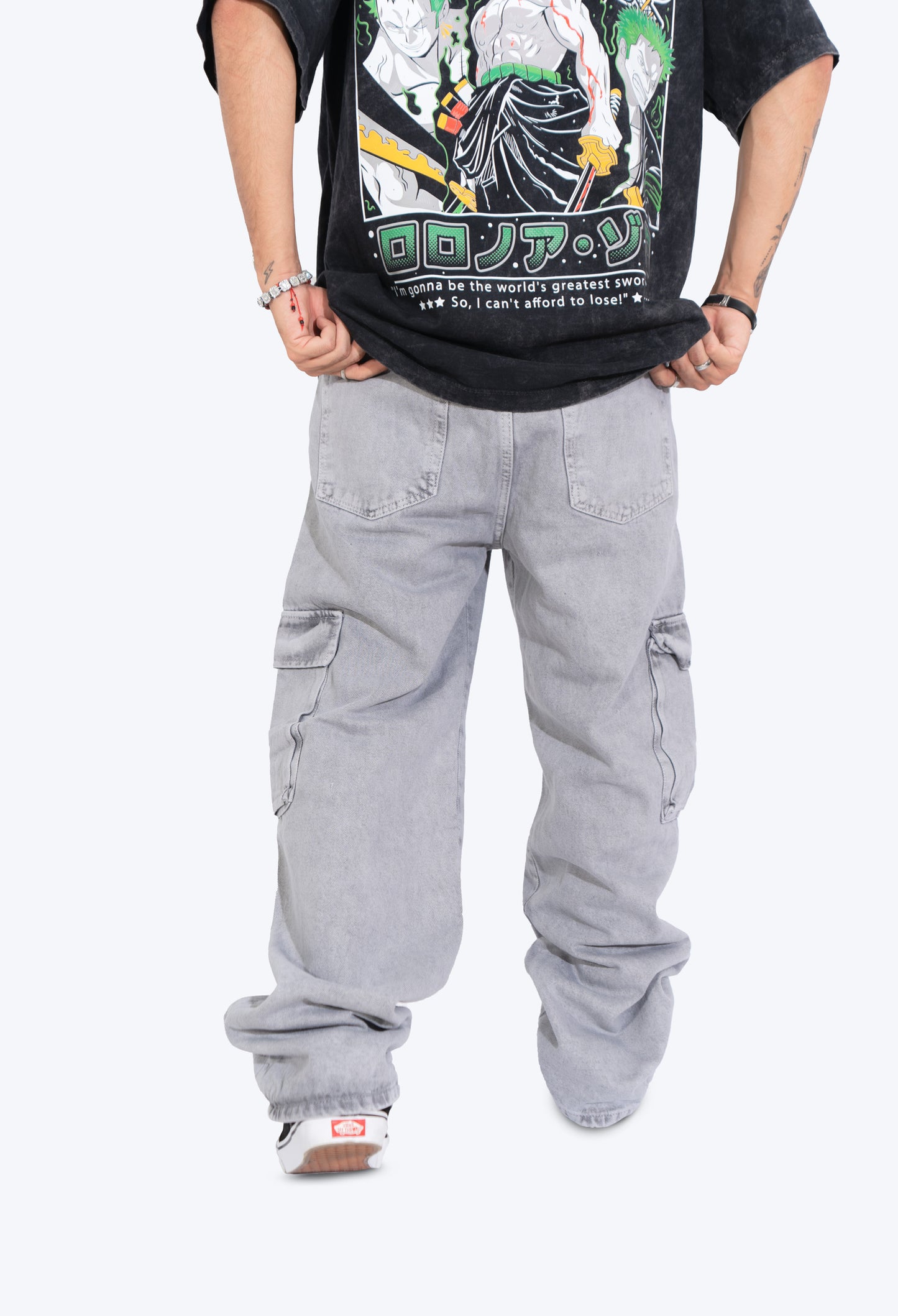 JEAN CARGO GRIS CLARO ZAIBER