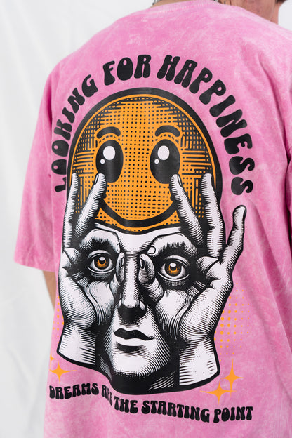 camiseta SMILE ACID WASH