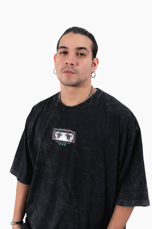 camiseta TANJIRO DEMON - ACID WASH