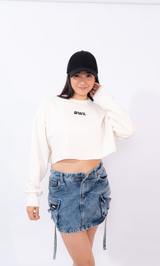 BUZOS CROP  blanco