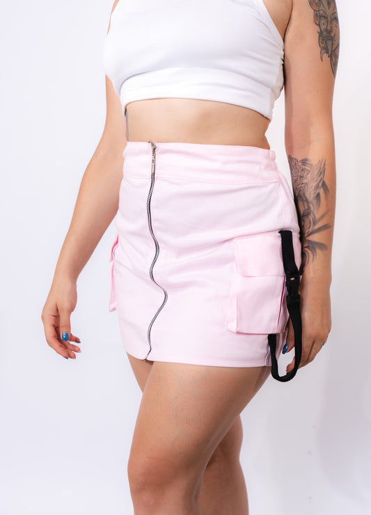 FALDA DRILL PALO DE ROSA