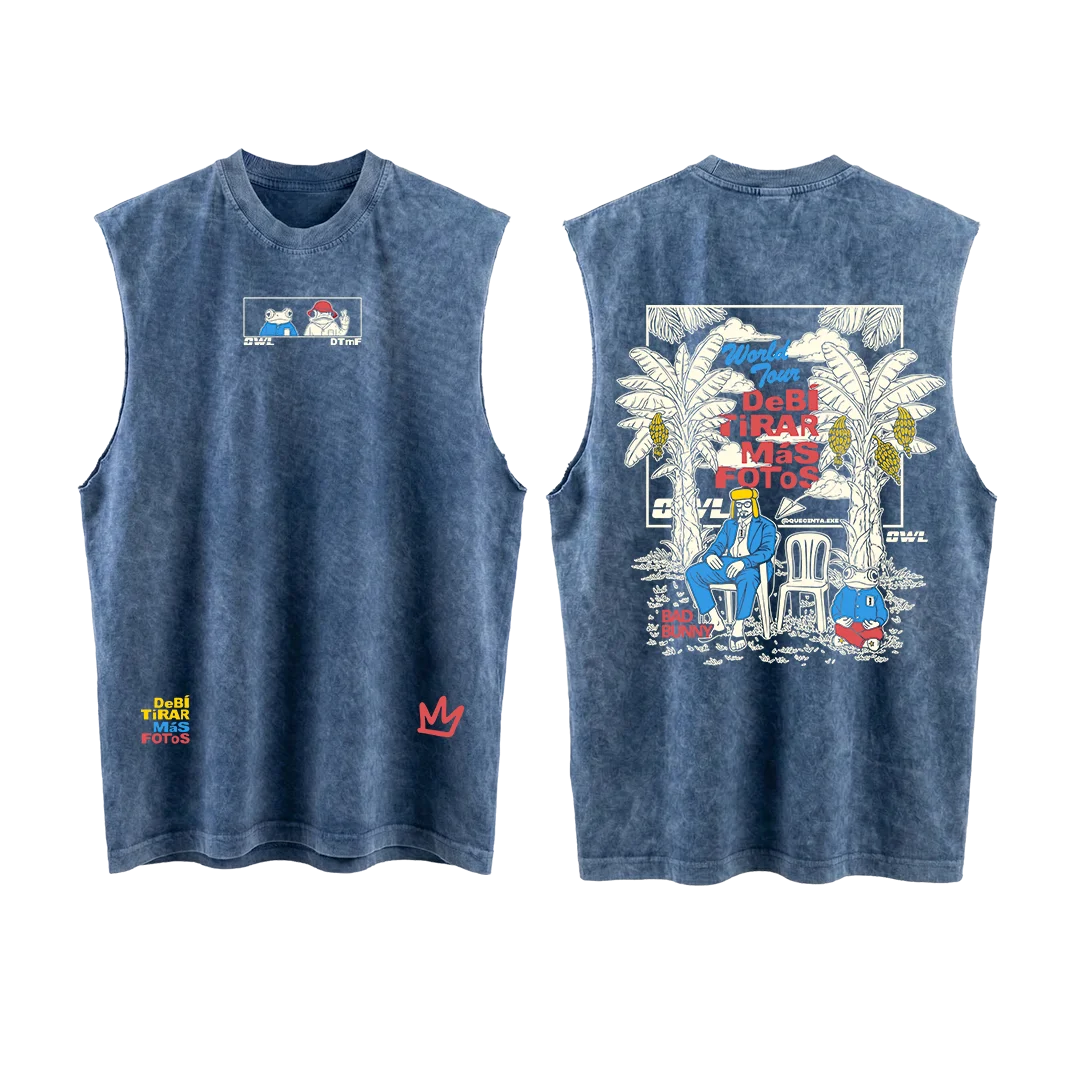 CAMISETA Manga Siza DeBi TiRaR MaS FoToS  3 - Azul acid wash