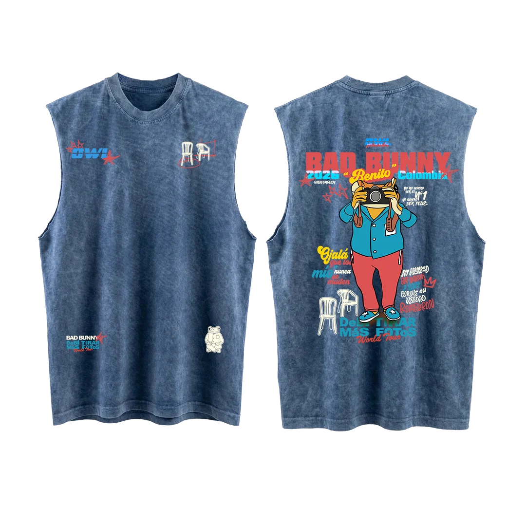 CAMISETA Manga Siza DeBi TiRaR MaS FoToS  4 - Azul acid wash