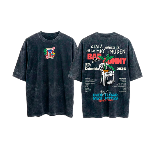 CAMISETA  DeBi TiRaR MaS FoToS  2 - NEGRA acid wash