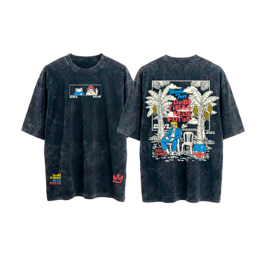 CAMISETA  DeBi TiRaR MaS FoToS  3 - NEGRA acid wash