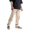 JEAN  CARGO 2  BOLSILLOS BEIGE ACID WASH