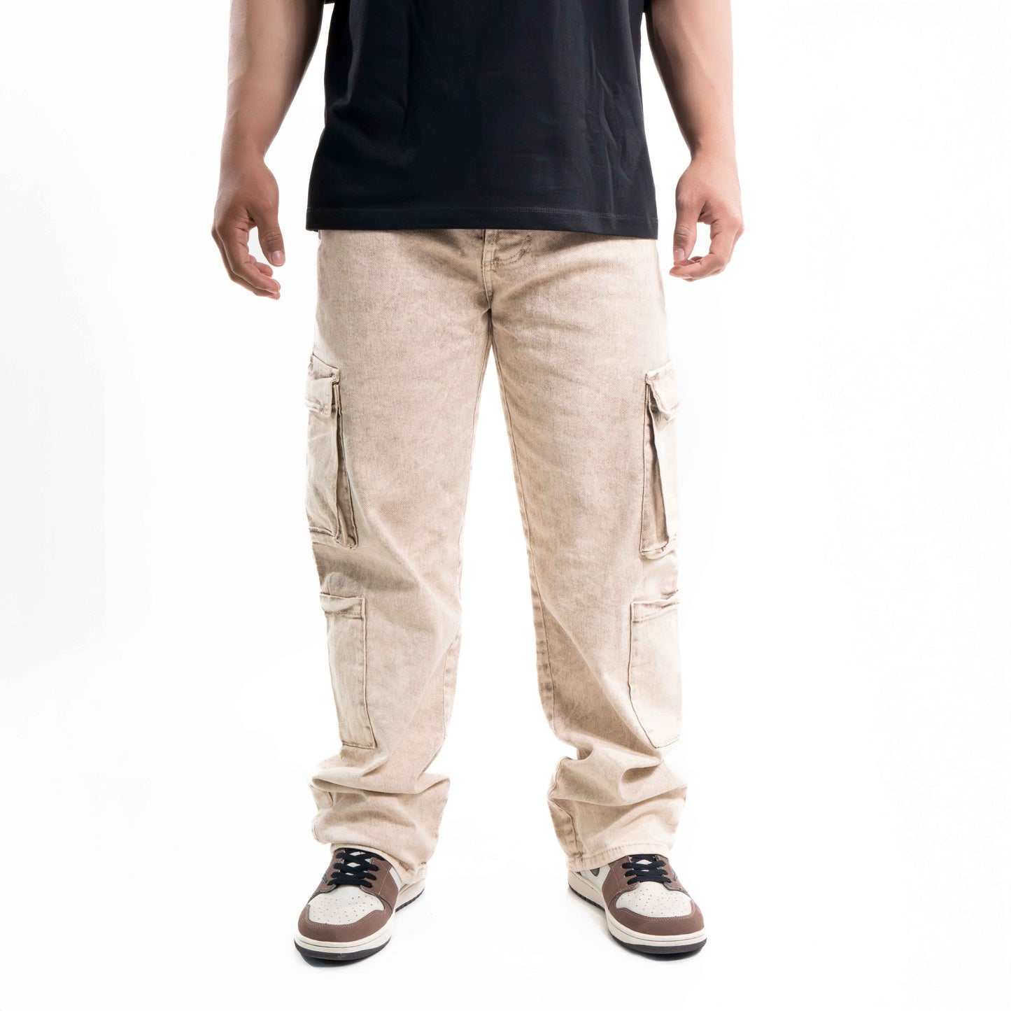 JEAN 4 BOLSILLOS BEIGE ACID WASH