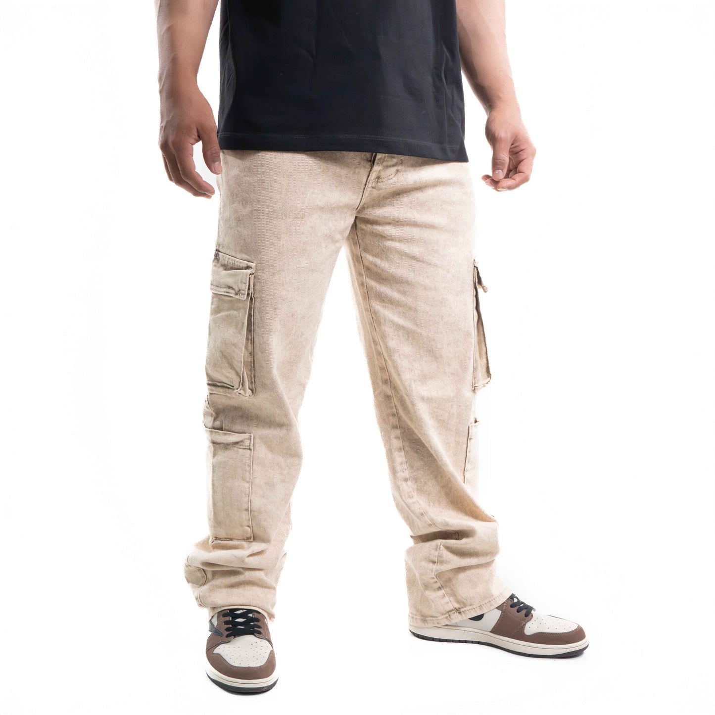 JEAN 4 BOLSILLOS BEIGE ACID WASH