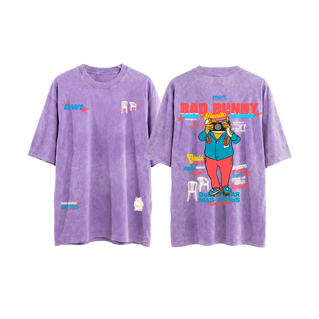 CAMISETA  DeBi TiRaR MaS FoToS  4 - LILA acid wash