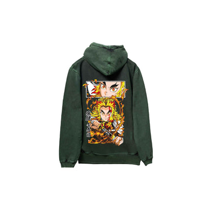 Hoodie RENGPKU 2  acid wash VERDE