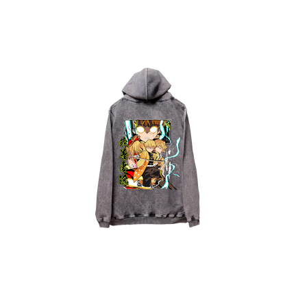 Hoodie ZENITSU 2 acid wash