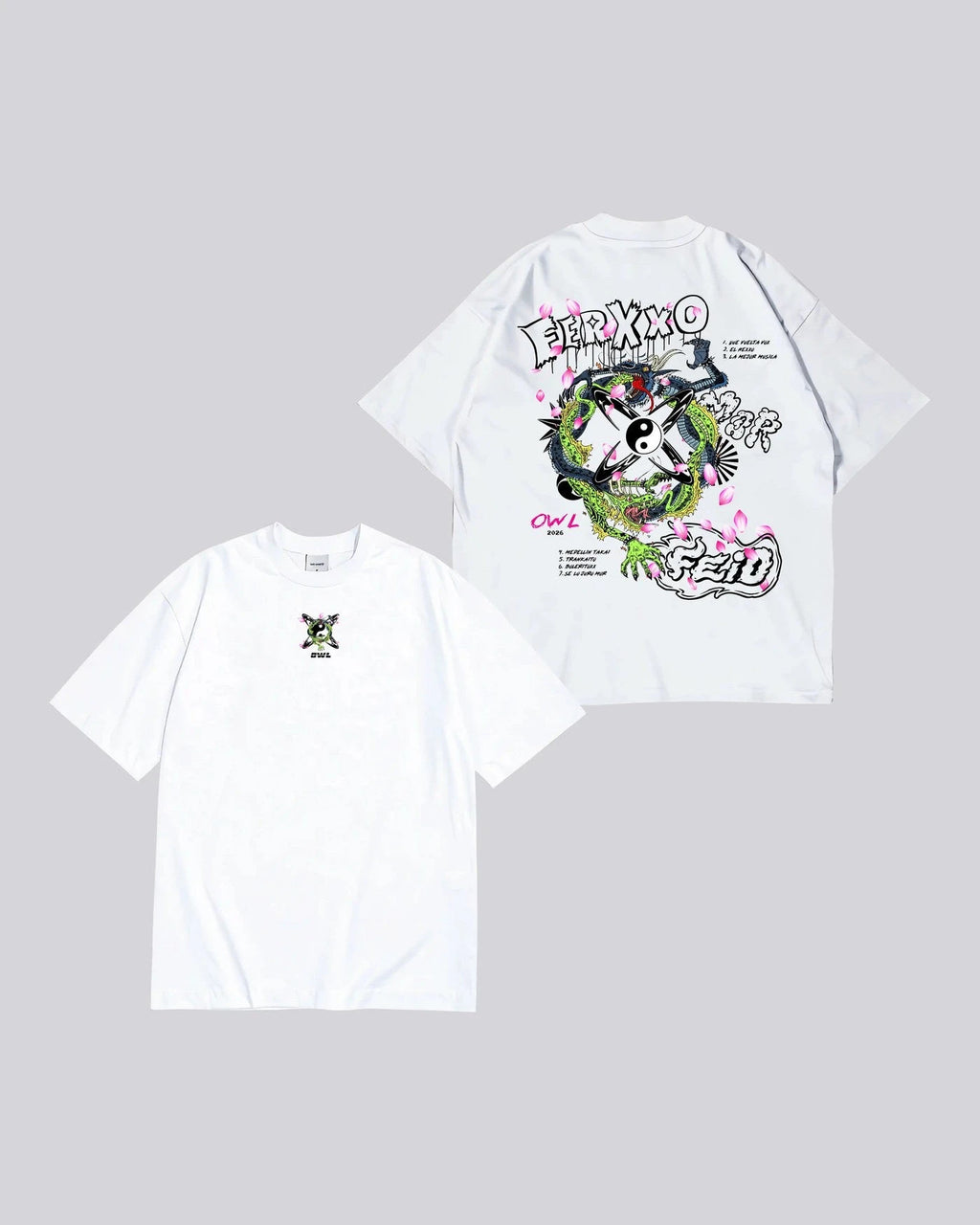 CAMISETA FEID GREEN PRINT