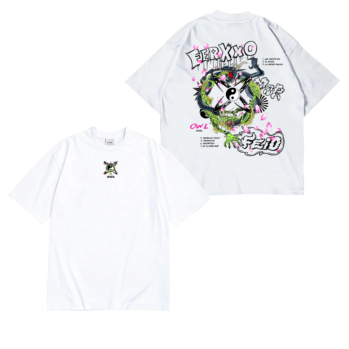 CAMISETA FEID GREEN PRINT