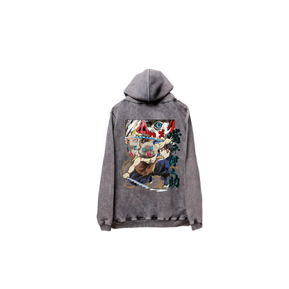 Hoodie INOSUKE 2  acid wash