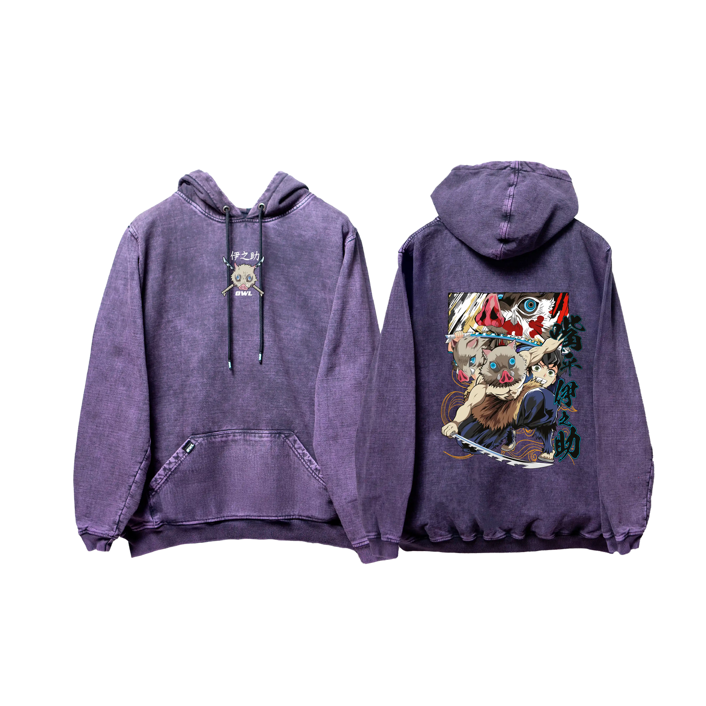 Hoodie INOSUKE 2  Morado wash