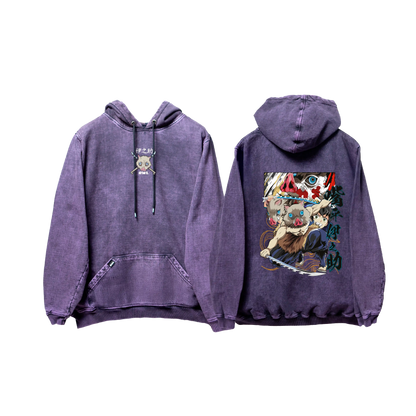 Hoodie INOSUKE 2  Morado wash