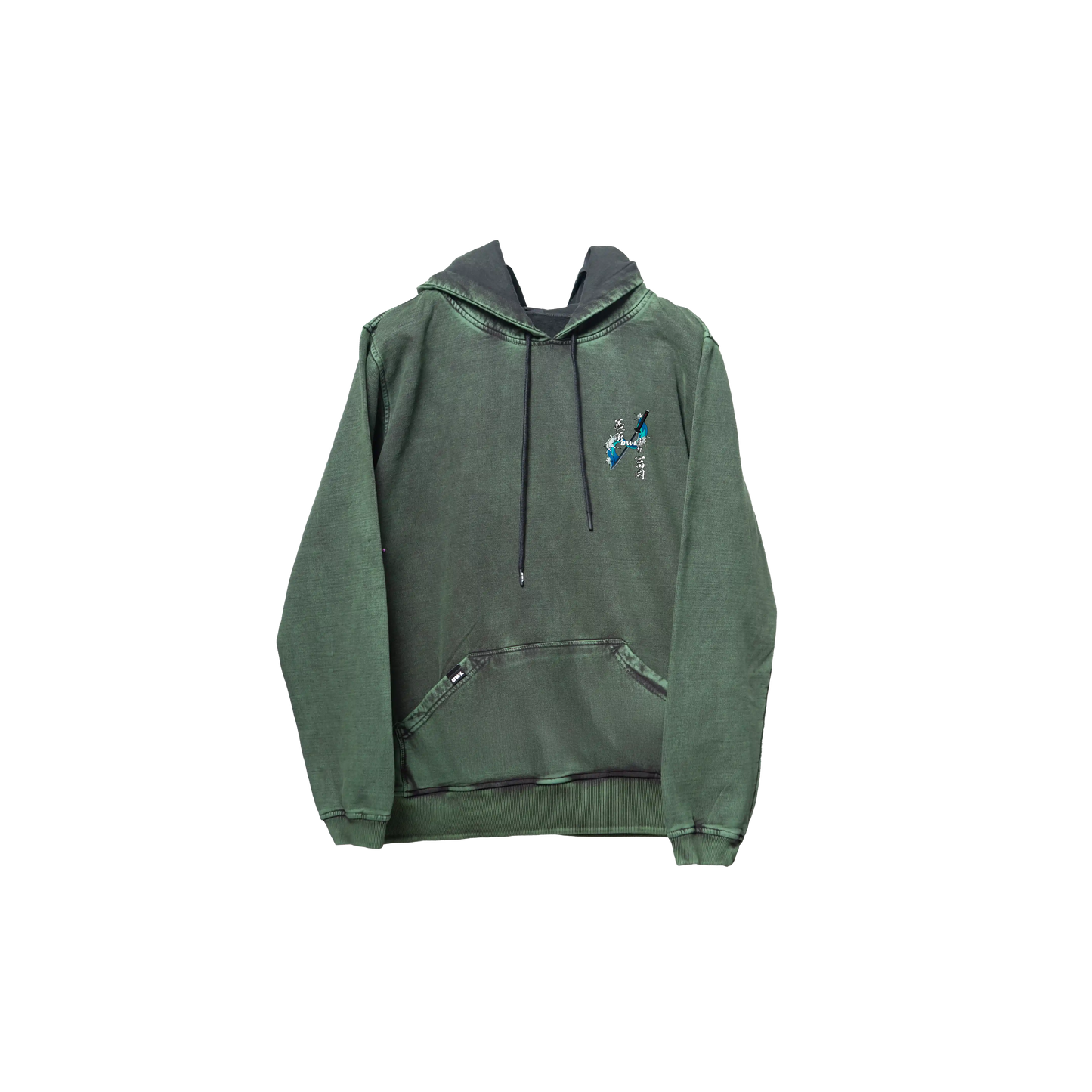Hoodie TOMIOKA 2  acid wash VERDE
