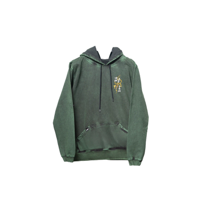 Hoodie ZENITSU  2   acid wash VERDE