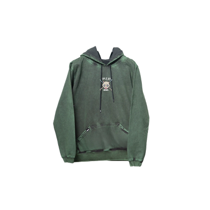 Hoodie INOSUKE 2  acid wash VERDE