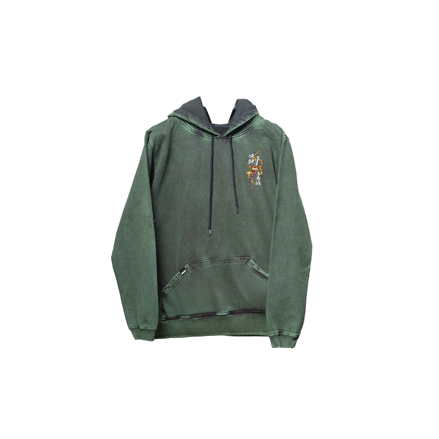Hoodie RENGPKU 2  acid wash VERDE