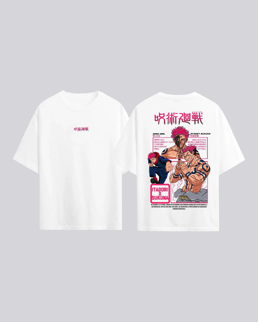 camiseta jujutsu kaisen ITADORI X SUKUNA 2