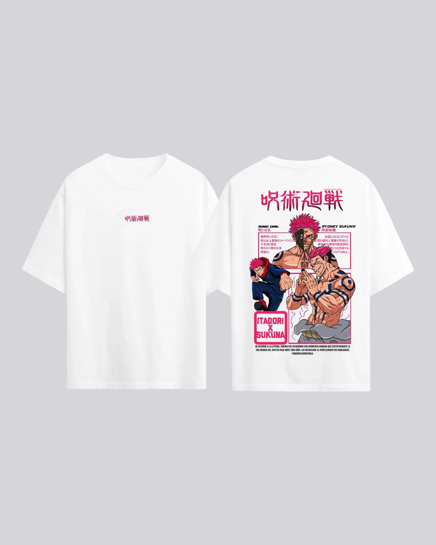 camiseta jujutsu kaisen ITADORI X SUKUNA 2