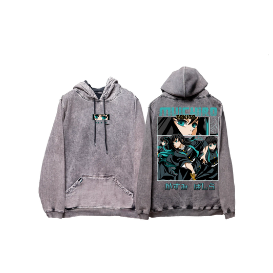 Hoodie TOKITO acid wash