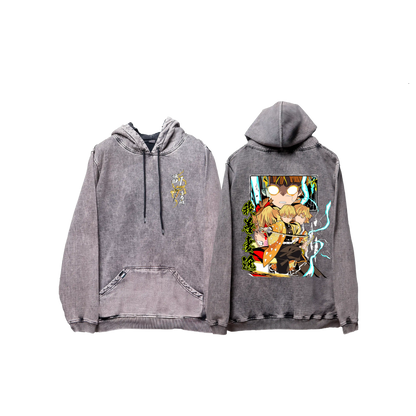 Hoodie ZENITSU 2 acid wash