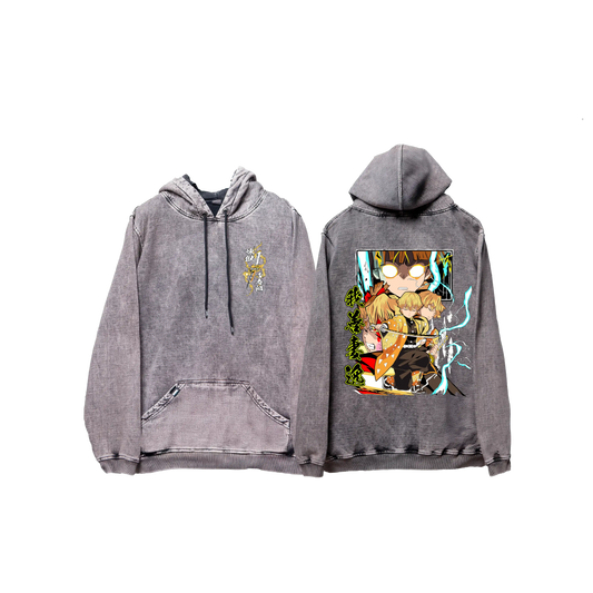 Hoodie ZENITSU 2 acid wash