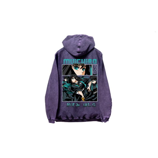 Hoodie TOKITO  Morado wash