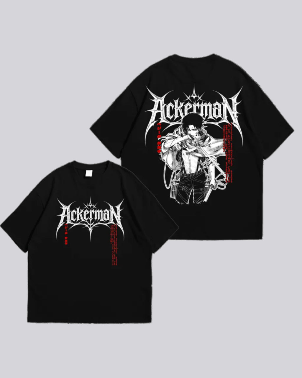 camiseta   attack on titan levi 2