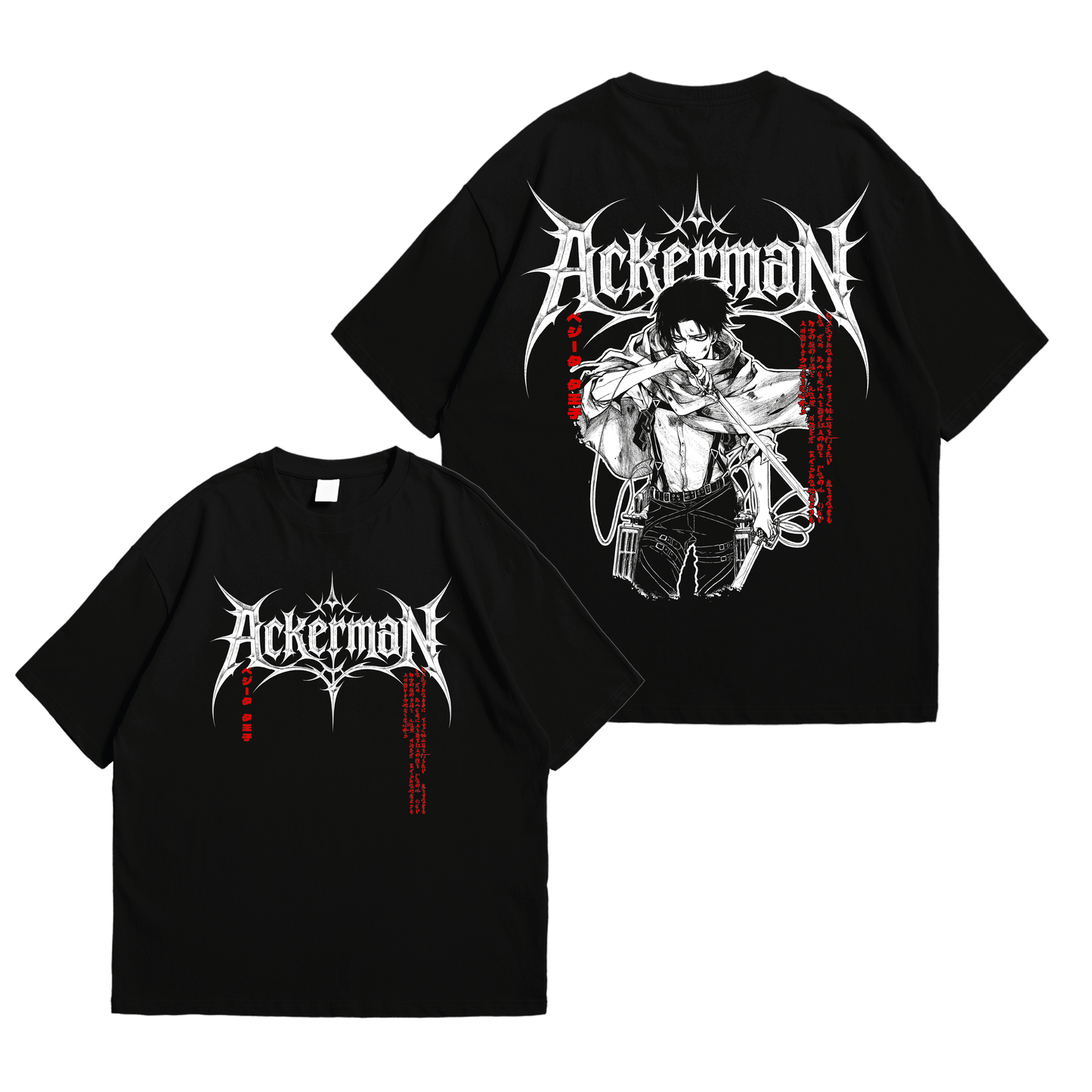 camiseta   attack on titan levi 2