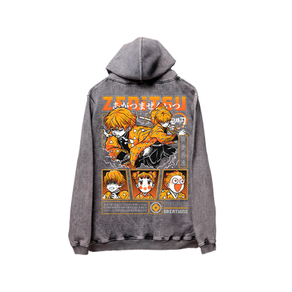 Hoodie ZENITSU acid wash