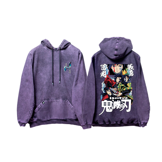 Hoodie TOMIOKA 2  Morado wash