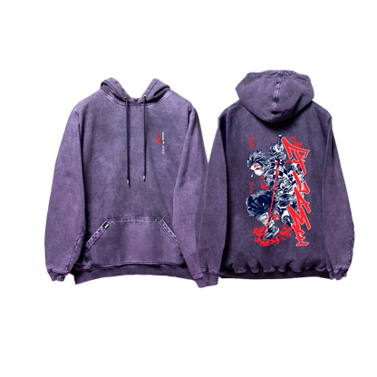 Hoodie TANJIRO 2  Morado wash